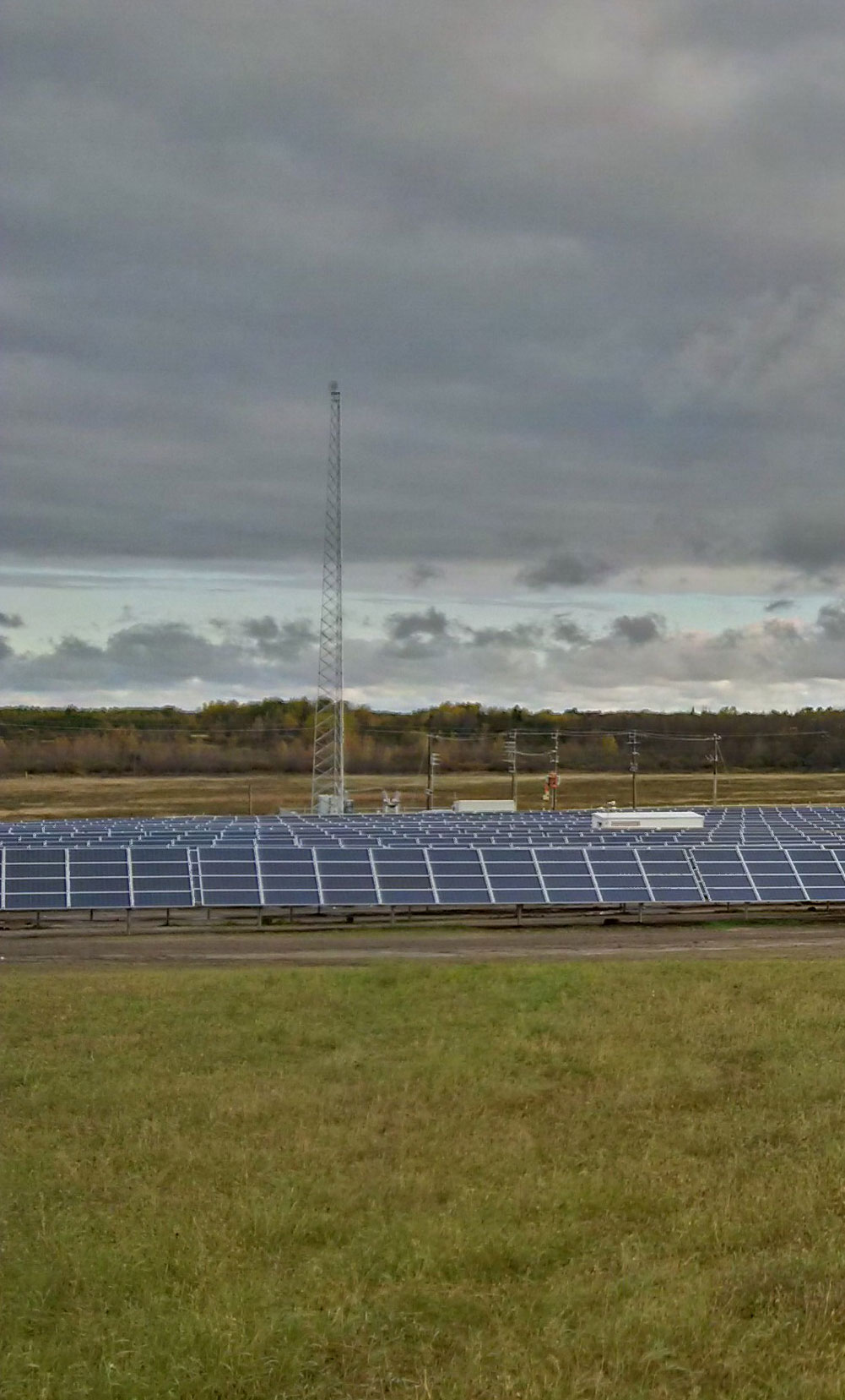 solar panels transmission lines to Honi grid